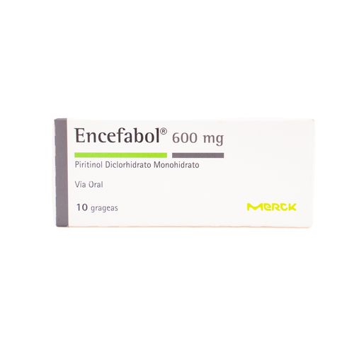 Encefabol Piritinol Diclorhidrato 600 Mg Caja X 10 Tabletas Gragea Merck