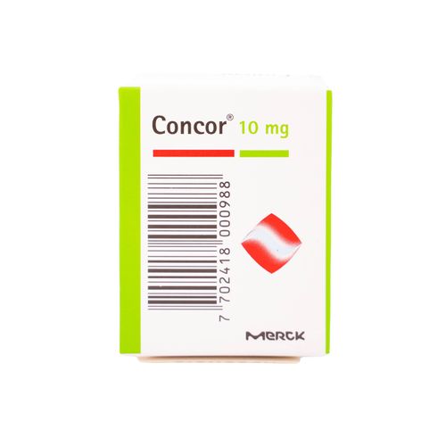 Concor Bisoprolol Fumarato 10 Mg Caja X 30 Tabletas Merck