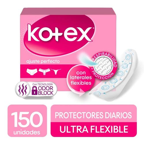 Protector Kotex Days Ultraflexibles Caja X 150 Unidades