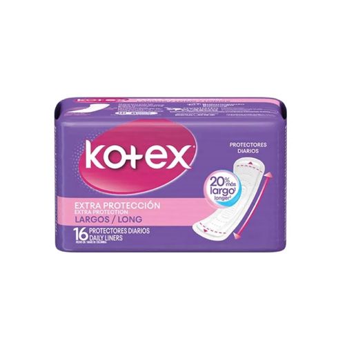Protectores Diarios Kotex Largos X 16 Unidades