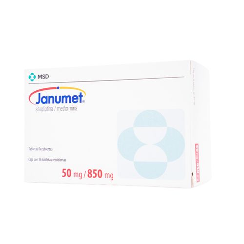 Janumet Sitagliptina 50 Mg Metformina 850 Mg Caja X 56 Tabletas Frosst