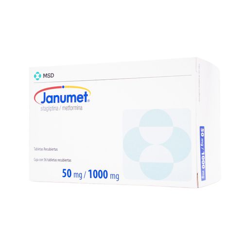 Janumet 50 Mg/1000 Mg Sitagliptina 50 Mg Metformina 1000 Mg Caja X 56 Tabletas Frosst