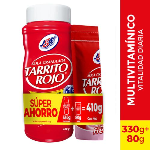 Tarrito Rojo Jgb Tradicional X 330 Gr Fresa 80 Precio Especial