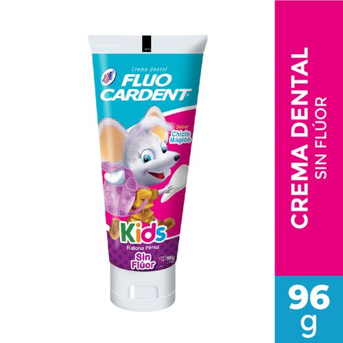 Crema Dental Fluocardent Kids Ratona Sin Fluor Tubo X 96 Gr Jgb