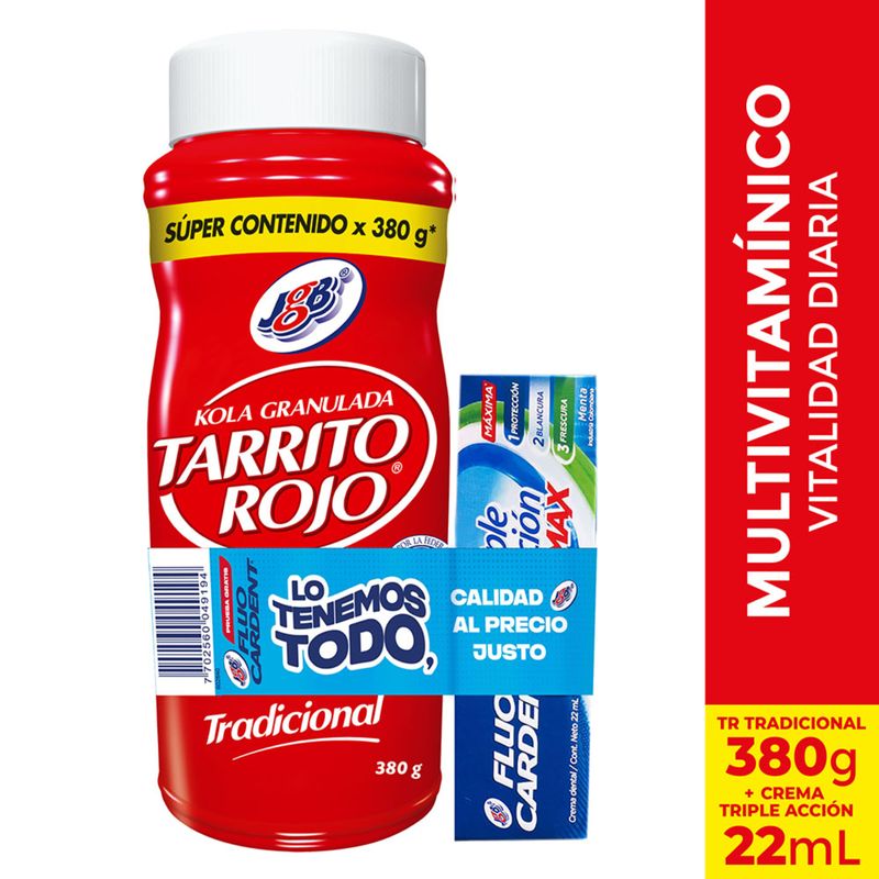 Tarrito Rojo JGB 380 g Más Crema 22 ml