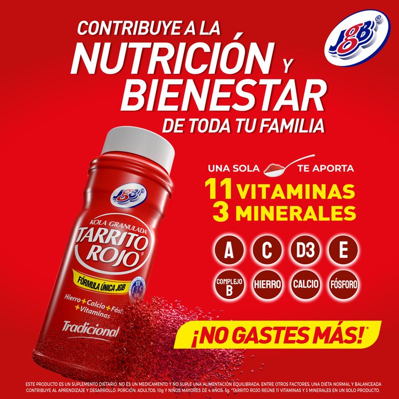 Tarrito Rojo JGB 380 g Más Crema 22 ml