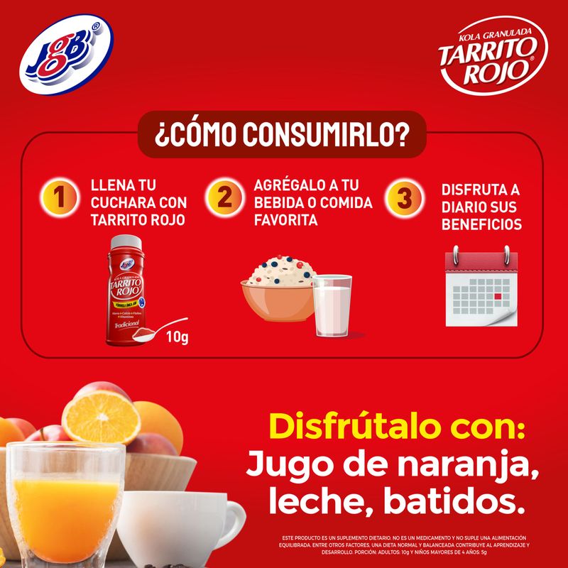 Tarrito Rojo JGB 380 g Más Crema 22 ml