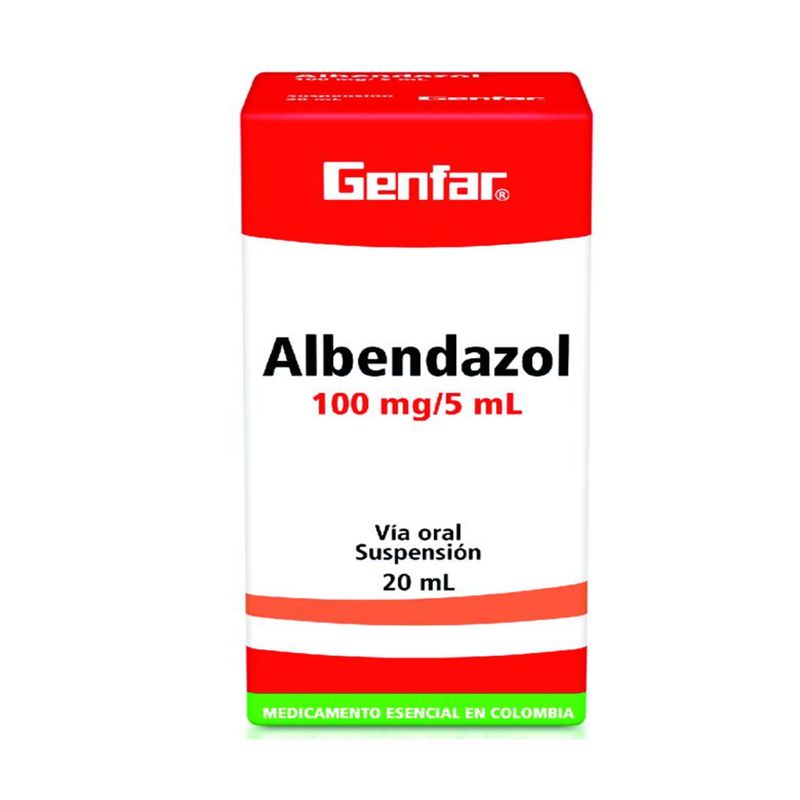 Albendazol 100Mg/5Ml Frasco 20Ml Suspensión