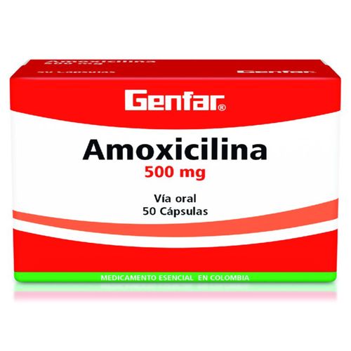 Amoxicilina 500 Mg Caja X 50 Cápsulas Genfar