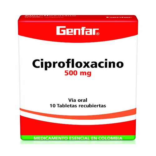 Ciprofloxacino 500 Mg Caja X 10 Tabletas Genfar