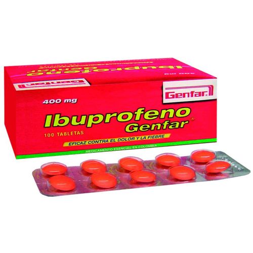 Ibuprofeno 400 Mg Caja X 100 Tabletas Genfar