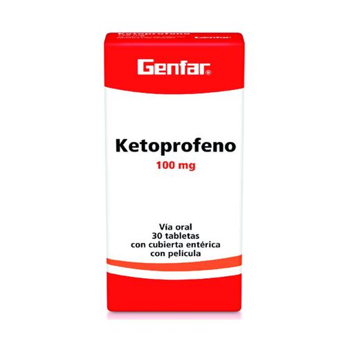 Ketoprofeno 100 Mg Caja X 30 Tabletas Genfar