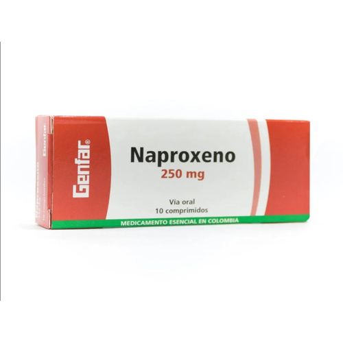 Naproxeno 250 Mg Caja X 10 Tabletas Genfar