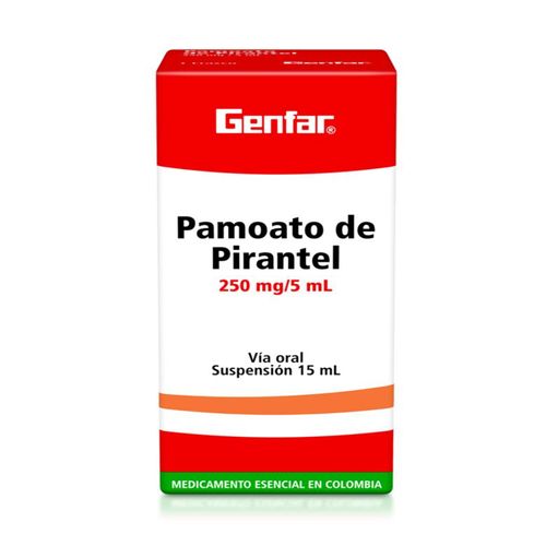 Pamoato De Pirantel 250 M Frasco X 15 Suspensión Genfar
