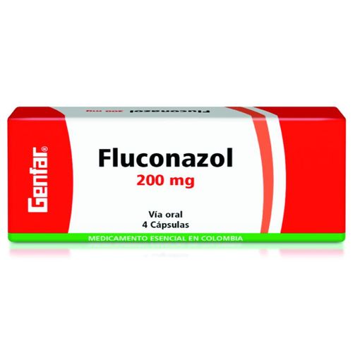 Fluconazol 200 Mg Caja X 4 Cápsulas Genfar