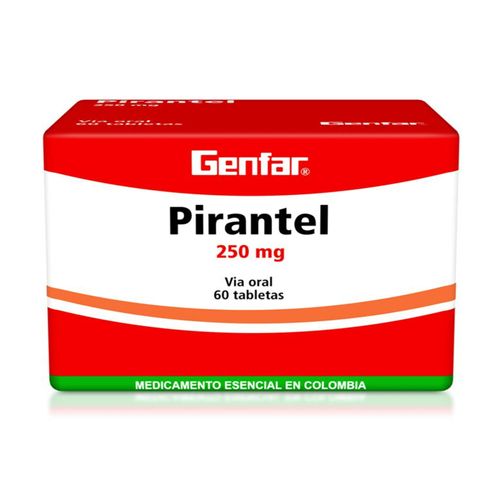 Pamoato De Pirantel 250 Mg Caja X 60 Tabletas Genfar