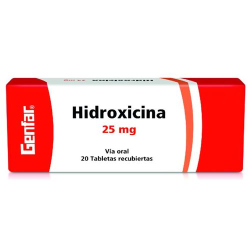 Hidroxicina 25 Mg Caja X 20 Tabletas Genfar