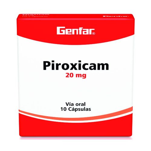 Piroxicam 20 Mg Caja X 10 Tabletas Genfar