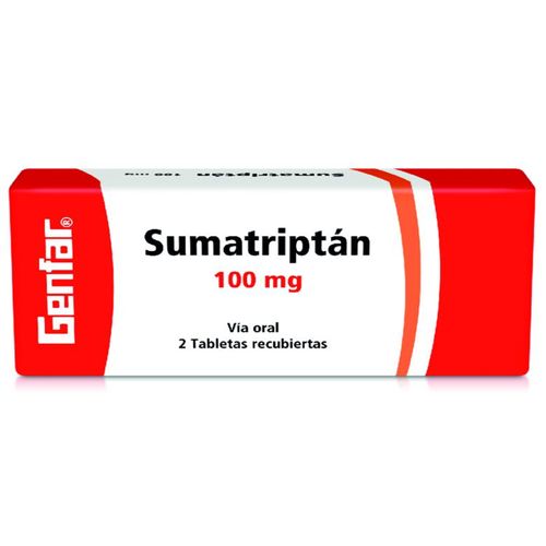 Sumatriptan 100 Mg Caja X 2 Tabletas Genfar