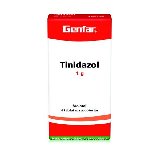 Tinidazol 1 Gr Caja X 4 Tabletas Genfar