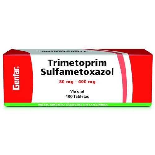 Trimetoprim Sulfa 80/400 Mg Caja X 100 Tabletas Genfar