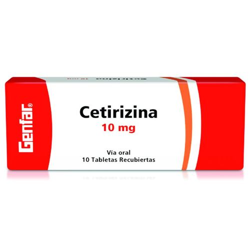 Cetirizina 10 Mg Caja X 10 Tableta Genfar