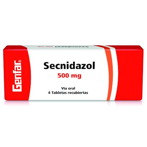 Secnidazol 500 Mg Caja X 4 Tabletas Genfar