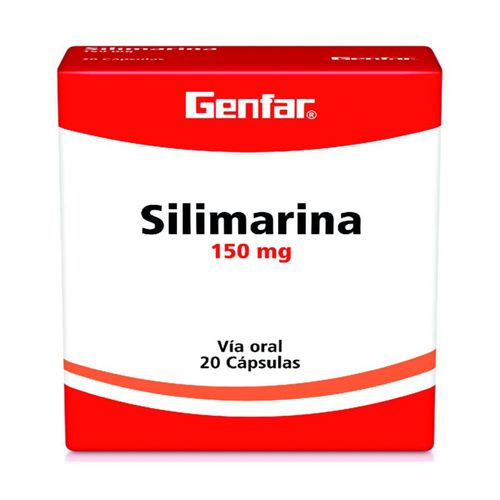 Silimarina 150 Mg Caja X 20 Cápsulas Genfar