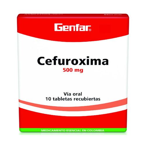 Cefuroxima 500 Mg Caja X 10 Tabletas Genfar