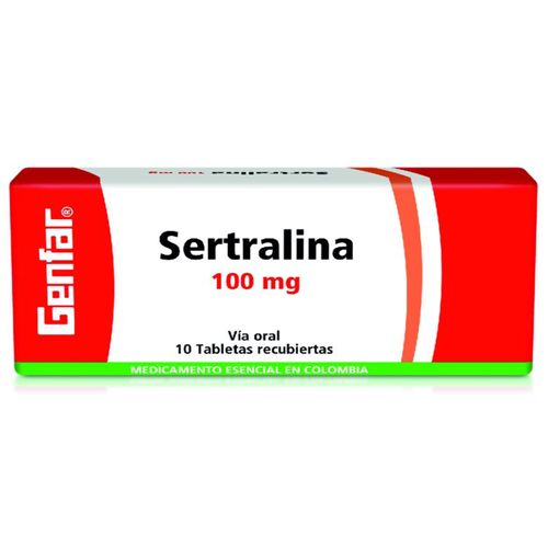 Sertralina 100 Mg Caja X 10 Tabletas Genfar