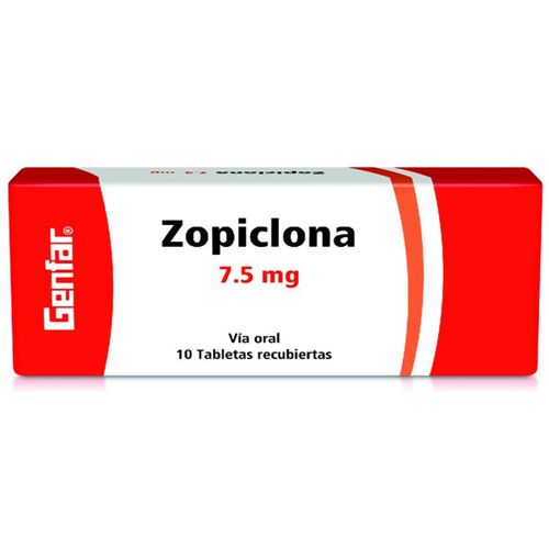 Zopiclona 7.5 Mg Caja X 10 Tabletas Genfar