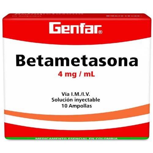 Betametasona 4 Mg/Ml Caja X 10 Ampollas Genfar