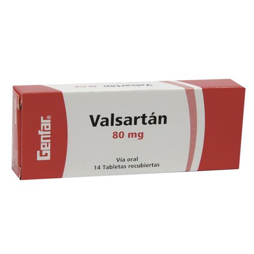 Valsartan 80 Mg Caja X 14 Tabletas Genfar