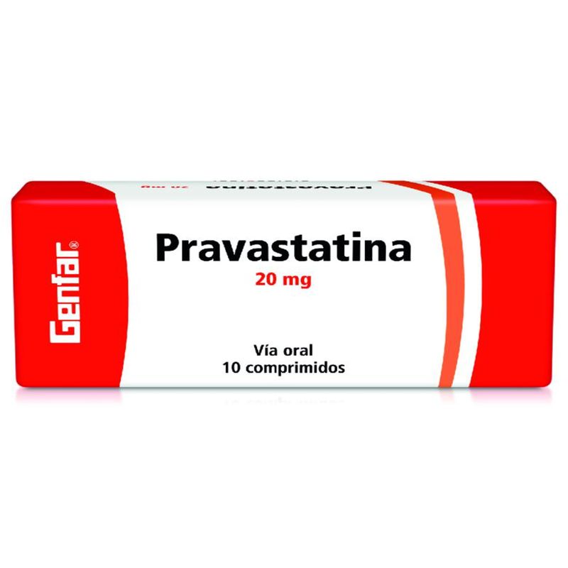 Pravastatina 20 Mg Caja X 10 Tabletas Genfar