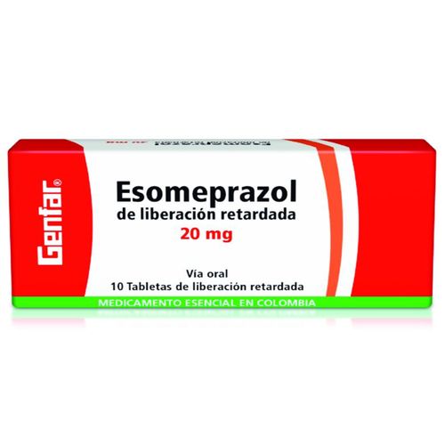 Esomeprazol 20 Mg Caja X 10 Tabletas Genfar