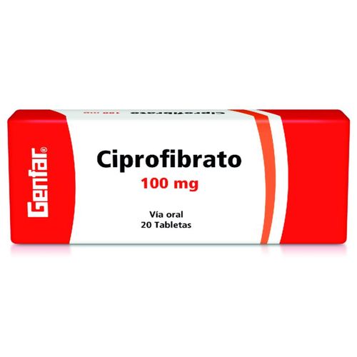 Ciprofibrato 100 Mg Caja X 20 Tabletas Genfar