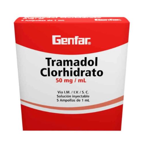 Tramadol 50 Mg/Ml Inyectable Caja X 5 Ampollas Genfar