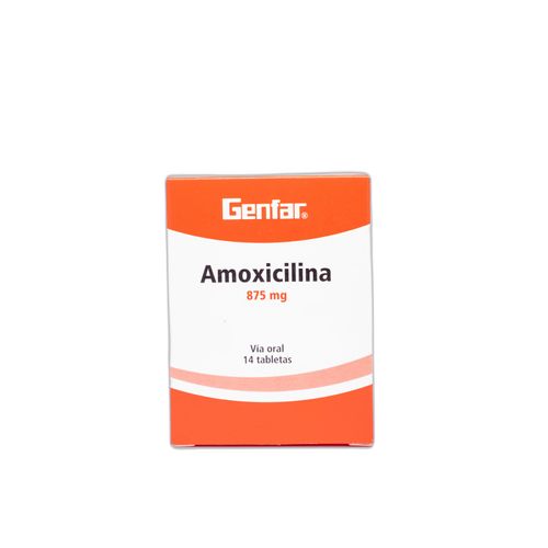 Amoxicilina 875 Mg Caja X 14 Tabletas Genfar