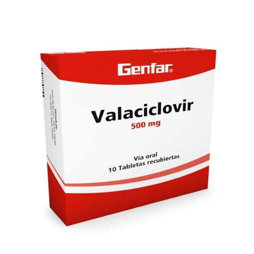 Valaciclovir 500 Mg Caja X 10 Cápsulas Genfar