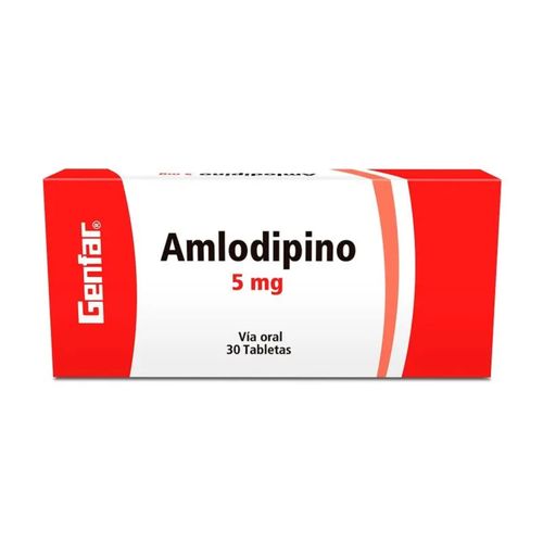 Amlodipino 5Mg Caja X 30 Tabletas Genfar