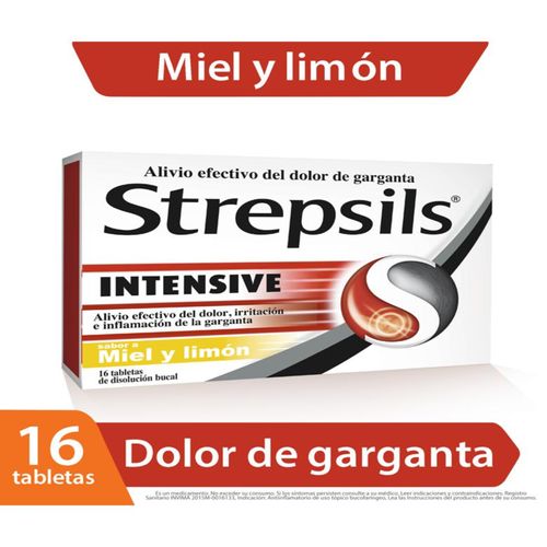 Strepsils Inten Miel Y Limón Flurbiprofeno 8.75Mg Caja X 16 Tabletas Health