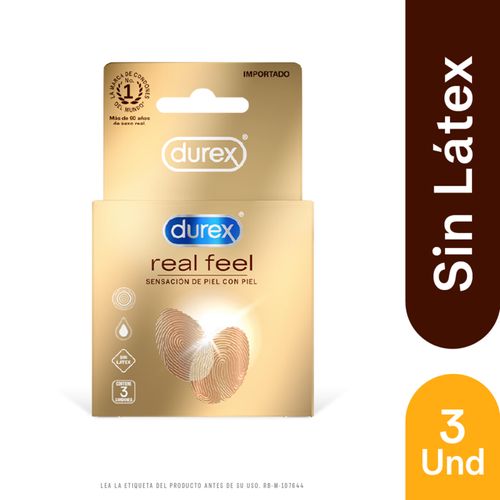 Preservativo Durex Real Feel Caja X 3 Unidades Rb Health
