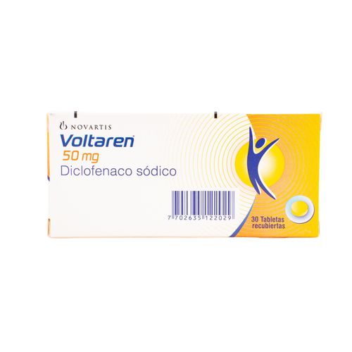 Voltaren Diclofenaco Sódico 50 Mg Caja X 30 Tabletas Novartis