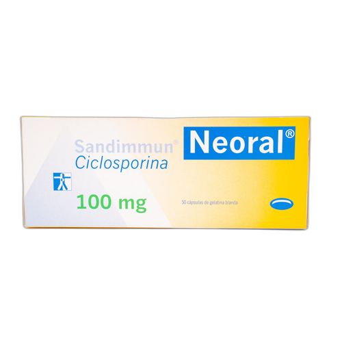 Sandimmun Neoral Ciclosporina 100 Mg Caja X 50 Cápsulas Novartis