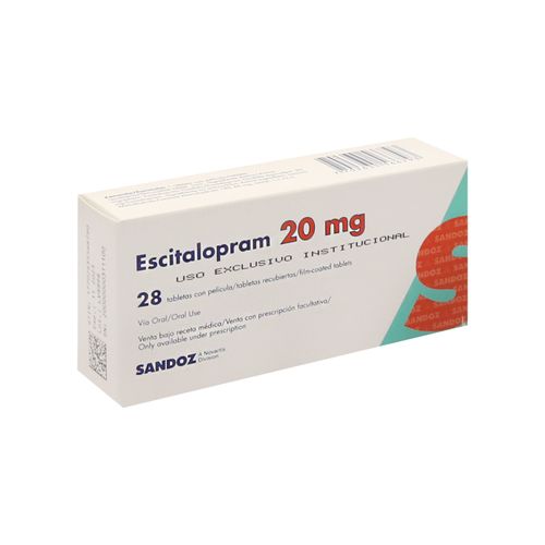 Escitalopram 20 Mg Caja X 28 Tabletas Sandoz