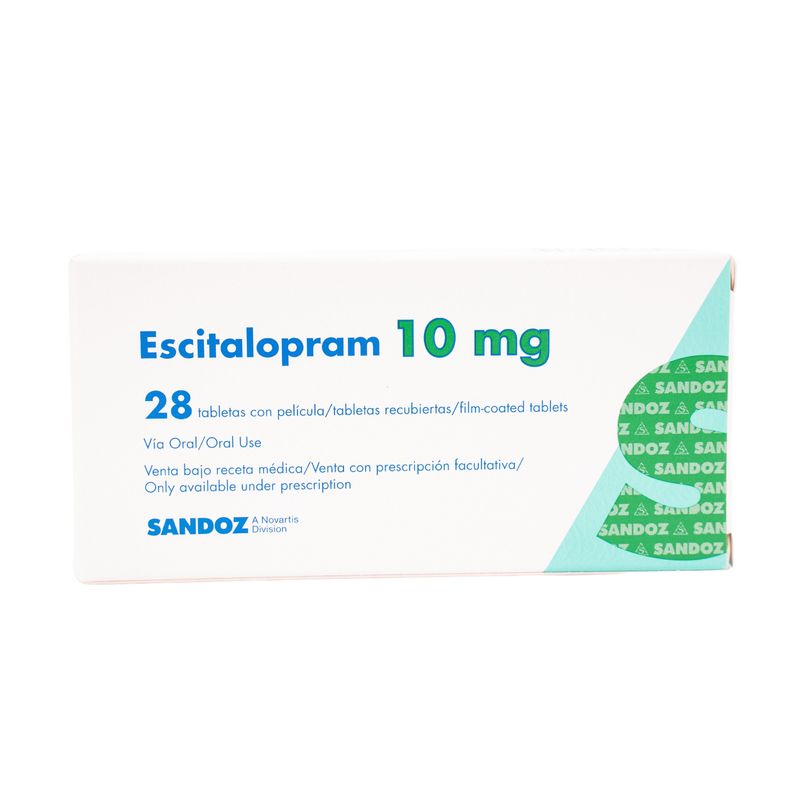 Escitalopram 10 Mg Caja X 28 Tabletas Sandoz