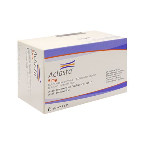 Aclasta Ácido Zoledronico Vial 5 Mg Frasco X 100 Solución Inyectable Pharmalab