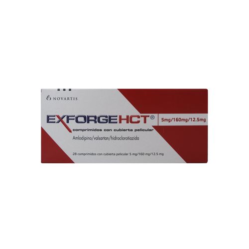 Exforge Hct Amlodipino 5 Mg Hidroclorotiazida 12.5 Mg Valsartan 160 Mg Caja X 28 Tabletas Siegfried