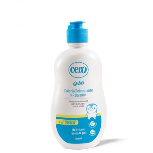 Colonia Cero Bebes Refrescante Relajante Frasco X 200 Ml