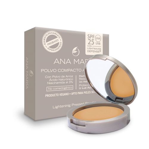 Polvo Compacto Ana María Aclarante Spf 25 Arena 15 Gr